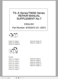 New Holland Tractor TS-A Series T6000 Series supplement Service Repair Manual 87550373 - Manual labs