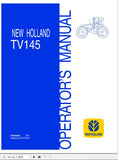 New Holland Tractor TV145 Operator’s Manual 87639930 - Manual labs
