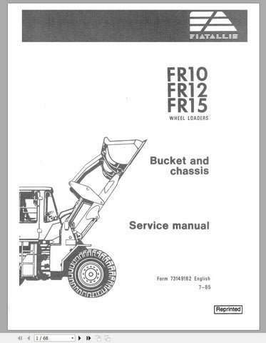 New Holland Wheel Loader Fiat FR10, FR12, Fr15 Service Repair Manual 73149162 - Manual labs