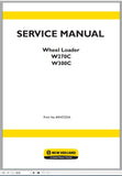 New Holland Wheel Loader W270C, W300C Service Repair Manual 84547255A - Manual labs