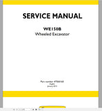 New Holland Wheeled Excavator WE150B Service Repair Manual 47500165A - Manual labs