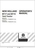New Holland Yard Tractor MY17, MY19 725055016, 725055026 Operator’s Manual 87040090 - Manual labs