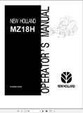 New Holland Yard Tractor MZ18H Operator’s Manual 87369086 - Manual labs