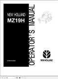 New Holland Yard Tractor MZ19H Operator’s Manual 87369219 - Manual labs