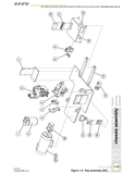 An exploded parts assembly diagram for a chassis tray assembly, showing numbered components and parts with reference labels on a white background.