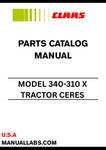 Discover the essential CLAAS Tractor Ceres 340-310 X Parts Catalogue Manual, designed specifically for serial numbers CT72F2887 to CT72F4908. This comprehensive manual is your go-to resource for identifying and sourcing the right parts for your tractor, ensuring optimal performance and longevity.