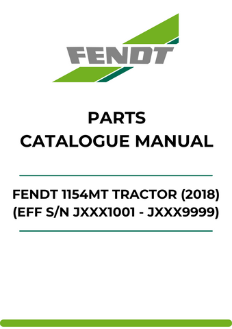 Discover the ultimate resource for your Fendt 1154MT Tractor with our comprehensive Parts Catalog Manual. Designed specifically for models manufactured in 2018, this PDF file provides detailed information tailored to serial numbers JXXX1001 through JXXX9999, ensuring you have the right parts at your fingertips.