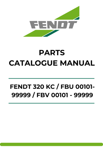 Discover the ultimate resource for your Fendt 320 KC with our comprehensive Parts Catalog Manual. This PDF file covers all models from FBU 00101 to 99999 and FBV 00101 to 99999, ensuring you have access to detailed parts information at your fingertips.