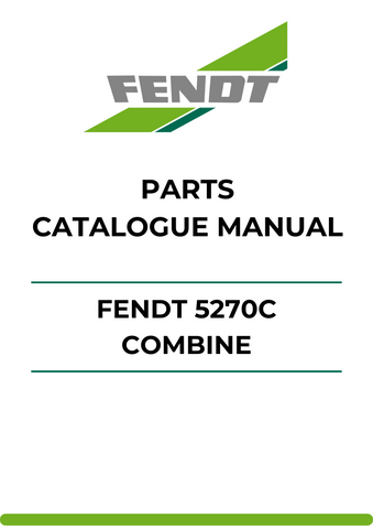 Discover the ultimate resource for your Fendt 5270C Combine with our comprehensive Parts Catalog Manual. This PDF file is meticulously designed to provide you with detailed information on parts ranging from serial numbers 552310001-999 and 552410001-999 AL, ensuring you have everything you need for efficient maintenance and repairs.