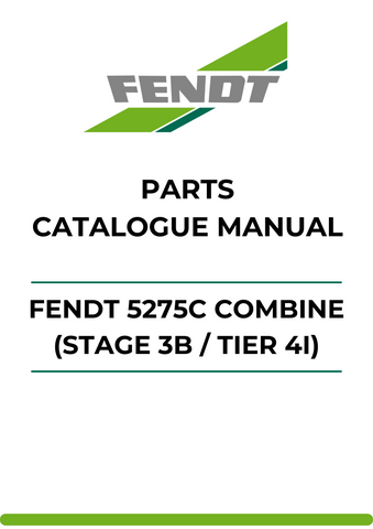Discover the ultimate resource for your Fendt 5275C Combine with our comprehensive Parts Catalog Manual. This PDF file is specifically designed for models within the Stage 3B / Tier 4I range (553900001-553900030), ensuring you have access to the most accurate and detailed information available.