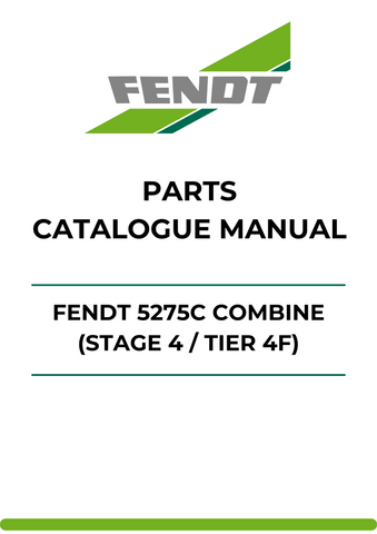 Discover the ultimate resource for your Fendt 5275C Combine with our comprehensive Parts Catalog Manual. This PDF file is specifically designed for the Stage 4 / Tier 4F model, ensuring you have access to the most accurate and detailed information for maintenance and repairs.