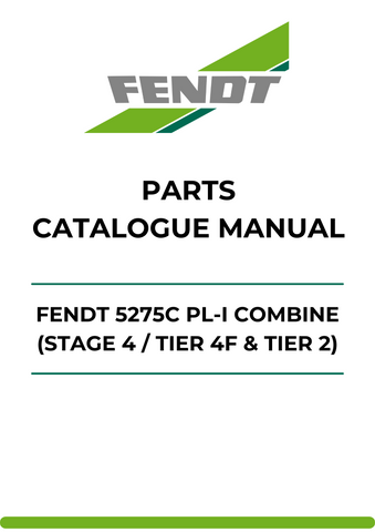 Discover the ultimate resource for your Fendt 5275C PL-I Combine with our comprehensive Parts Catalog Manual. This PDF file is meticulously designed to provide you with detailed information on parts for both Stage 4/Tier 4F and Tier 2 models, ensuring you have everything you need for efficient maintenance and repairs.