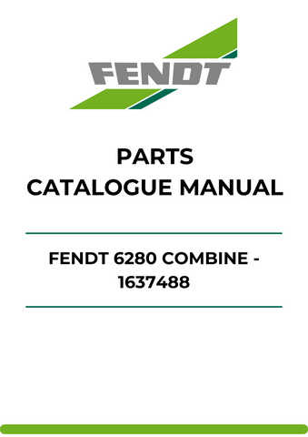 Discover the ultimate resource for your Fendt 6280 Combine with our comprehensive Parts Catalog Manual. This PDF file, catalog number 1637488, is meticulously designed to provide you with detailed diagrams and specifications, ensuring you have all the information you need for efficient maintenance and repairs.