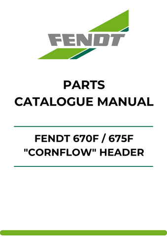Discover the ultimate resource for your Fendt 670F and 675F "Cornflow" header with our comprehensive Parts Catalog Manual. This PDF file is meticulously designed to provide you with detailed diagrams and part numbers, ensuring you have everything you need for efficient maintenance and repairs.