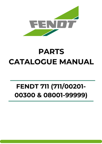 Discover the ultimate resource for Fendt 711 owners with our comprehensive Parts Catalog Manual. This PDF file covers models 711/00201-00300 and 08001-99999, providing you with detailed diagrams and part numbers to ensure you find exactly what you need for your machinery.