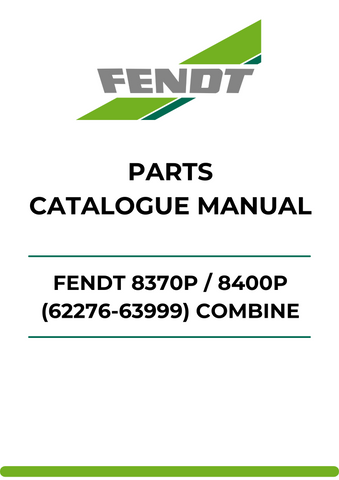 Discover the ultimate resource for your Fendt 8370P and 8400P combines with our comprehensive Parts Catalog Manual. This PDF file is meticulously designed to provide you with detailed parts information, ensuring you have everything you need for efficient maintenance and repairs.