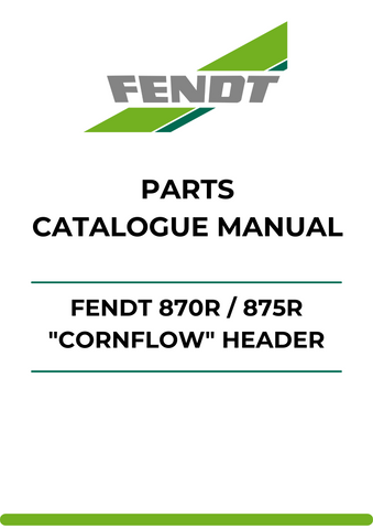 Discover the ultimate resource for your Fendt 870R and 875R "Cornflow" header with our comprehensive Parts Catalog Manual. This PDF file is meticulously designed to provide you with detailed diagrams and part numbers, ensuring you have everything you need for efficient maintenance and repairs.