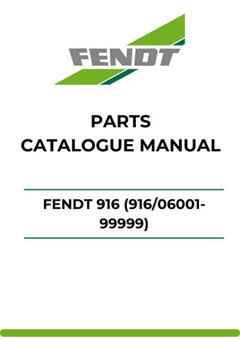 Discover the ultimate resource for your Fendt 916 with our comprehensive Parts Catalog Manual. This PDF file is meticulously designed to provide you with detailed information on every component of the Fendt 916, ensuring you have the knowledge you need for maintenance and repairs.
