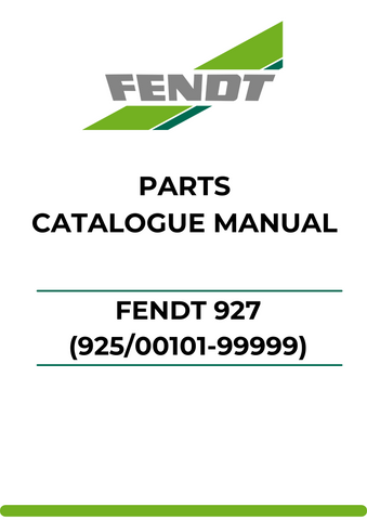 Discover the ultimate resource for your Fendt 927 with our comprehensive Parts Catalog Manual. This PDF file is meticulously designed to provide you with detailed information on parts and components, ensuring you have everything you need for maintenance and repairs.