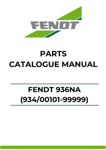 Discover the ultimate resource for your Fendt 936NA with our comprehensive Parts Catalog Manual. This PDF file is meticulously designed to provide you with detailed information on parts and components, ensuring you have everything you need for maintenance and repairs.