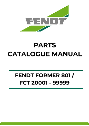 Discover the ultimate resource for your Fendt Former 801 and FCT models with our comprehensive Parts Catalog Manual. This PDF file is meticulously designed to provide you with detailed information on parts and components, ensuring you have everything you need for maintenance and repairs.