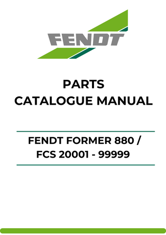 Discover the ultimate resource for your Fendt Former 880 with our comprehensive Parts Catalog Manual. This PDF file is meticulously designed to provide you with detailed information on parts ranging from FCS 20001 to 99999, ensuring you have everything you need at your fingertips.