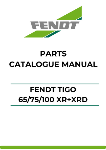 Discover the ultimate resource for your Fendt Tigo 65/75/100 XR+XRD with our comprehensive Parts Catalog Manual. This PDF file is meticulously designed to provide you with detailed diagrams and specifications, ensuring you have all the information you need for efficient maintenance and repairs.