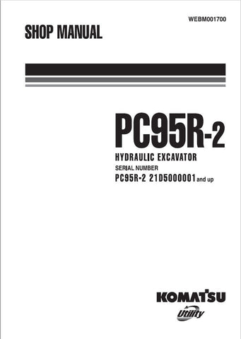 PC95R-2 Komatsu Hydraulic Excavator Service Repair Manual SN: 21D5210001 and up, 21D5220001 and up Download PDF - Manual labs