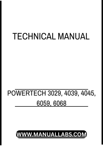 POWERTECH 3029, 4039, 4045, 6059, 6068 SARAN DIESEL ENGINE TECHNICAL MANUAL - PDF FILE