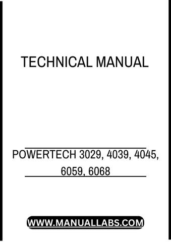POWERTECH 3029, 4039, 4045, 6059, 6068 SERIES 300 DIESEL ENGINE TECHNICAL MANUAL - PDF FILE