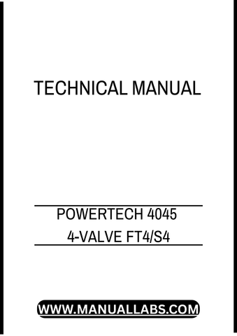 POWERTECH 4045 4-VALVE FT4/S4 DIESEL ENGINE LEVEL 34 ECU TECHNICAL MANUAL - PDF FILE