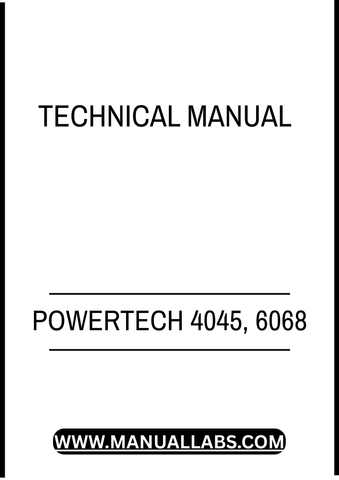 POWERTECH 4045, 6068 DIESEL ENGINE LEVEL 4 ELECTRONIC FUEL SYSTEM TECHNICAL MANUAL - PDF FILE