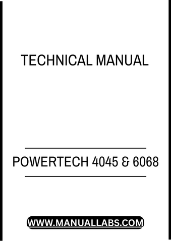 POWERTECH 4045 AND 6068 DIESEL ENGINE TECHNICAL MANUAL - PDF FILE