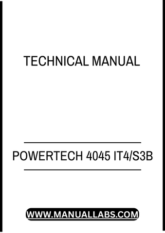 POWERTECH 4045 IT4/S3B DIESEL ENGINE LEVEL 23 ECU TECHNICAL MANUAL - PDF FILE