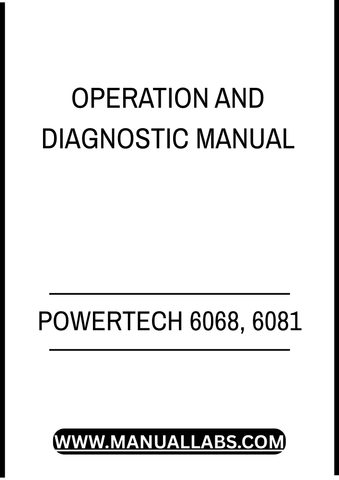 POWERTECH 6068, 6081 COMPRESSED NATURAL GAS ENGINE OPERATION AND DIAGNOSTIC MANUAL - PDF FILE