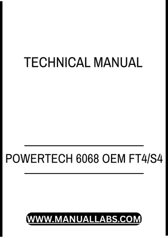 POWERTECH 6068 OEM FT4/S4 DIESEL ENGINE LEVEL 33 ECU TECHNICAL MANUAL - PDF FILE