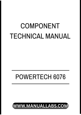 POWERTECH 6076 DIESEL ENGINE COMPONENT TECHNICAL MANUAL - PDF FILE