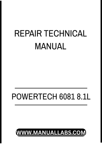 POWERTECH 6081 8.1L NATURAL GAS ENGINE REPAIR TECHNICAL MANUAL - PDF FILE
