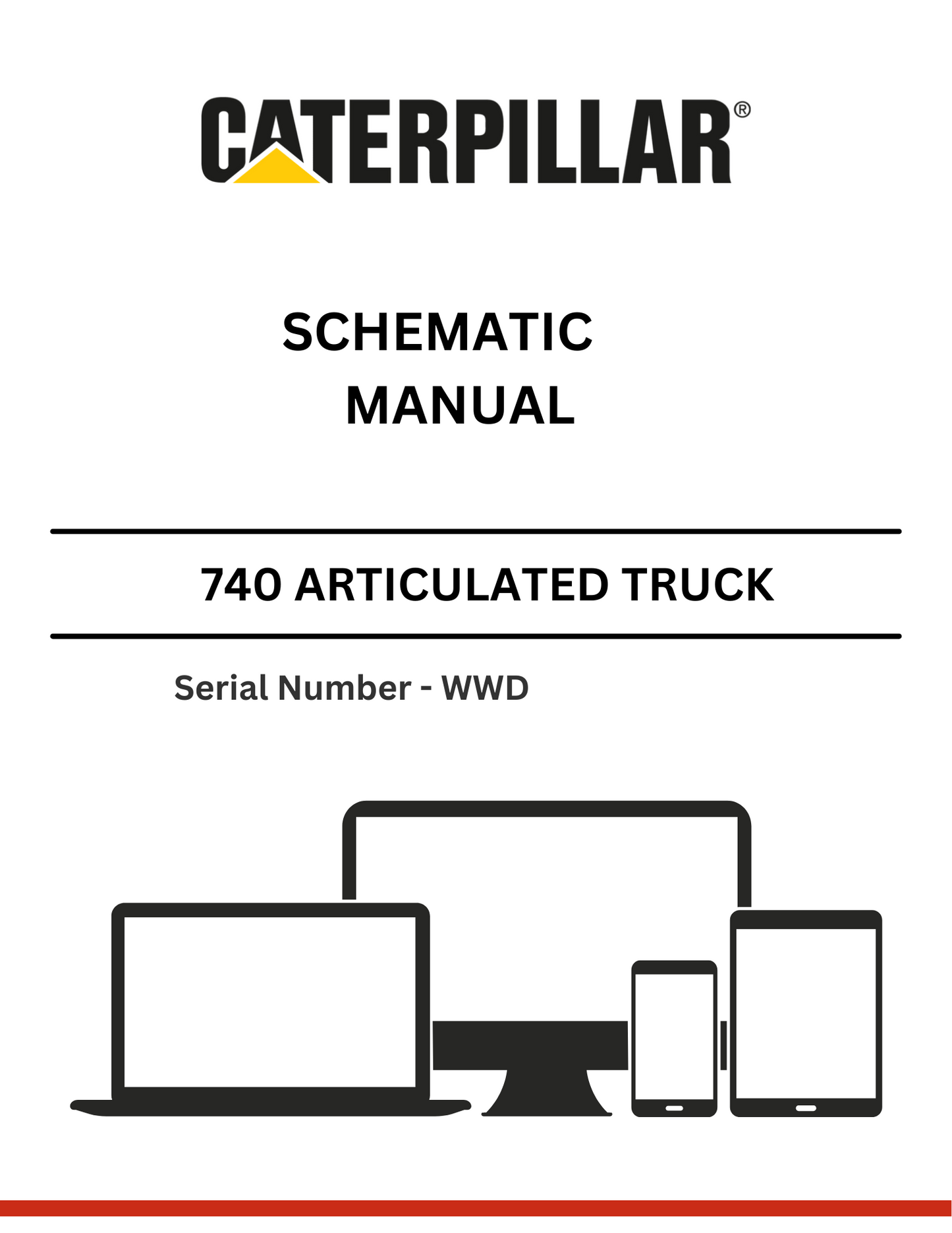 CAT 740 ARTICULATED TRUCK SCHEMATIC S/N - WWD