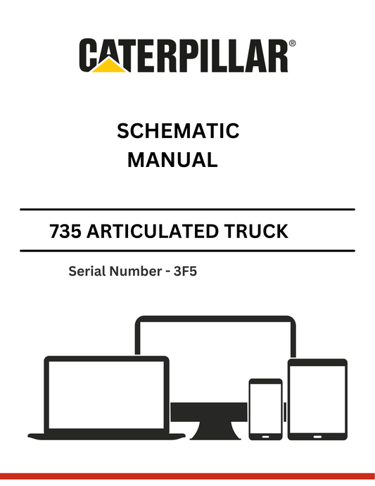 CAT 735 ARTICULATED TRUCK SCHEMATIC MANUAL S/N - 3F5