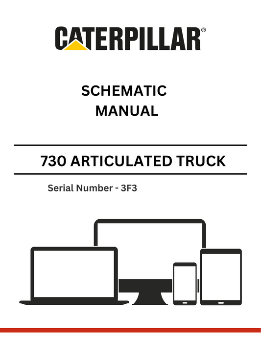CAT 730 ARTICULATED TRUCK SCHEMATIC MANUAL S/N - 3F3