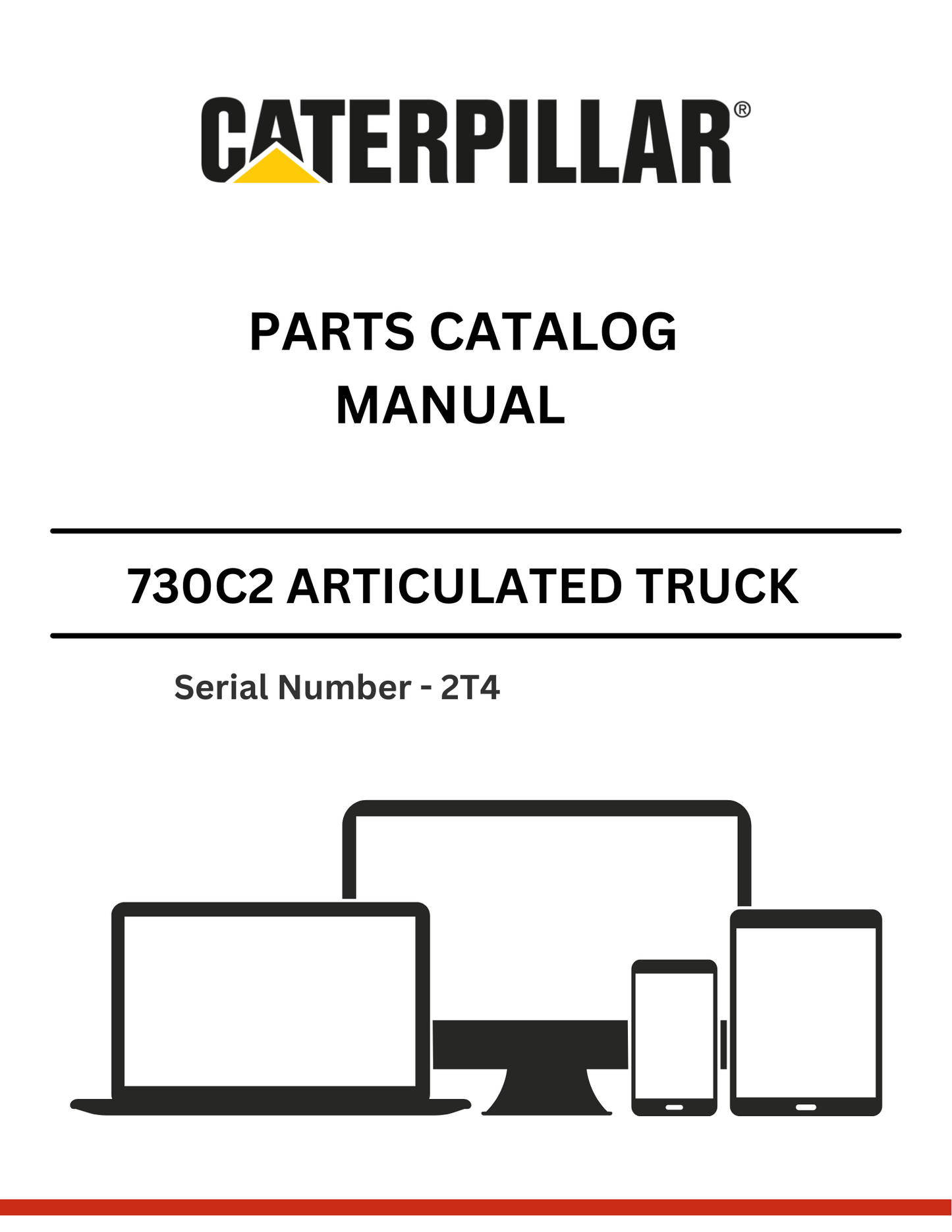 CAT 730C2 ARTICULATED TRUCK PARTS CATALOG MANUAL S/N - 2L7