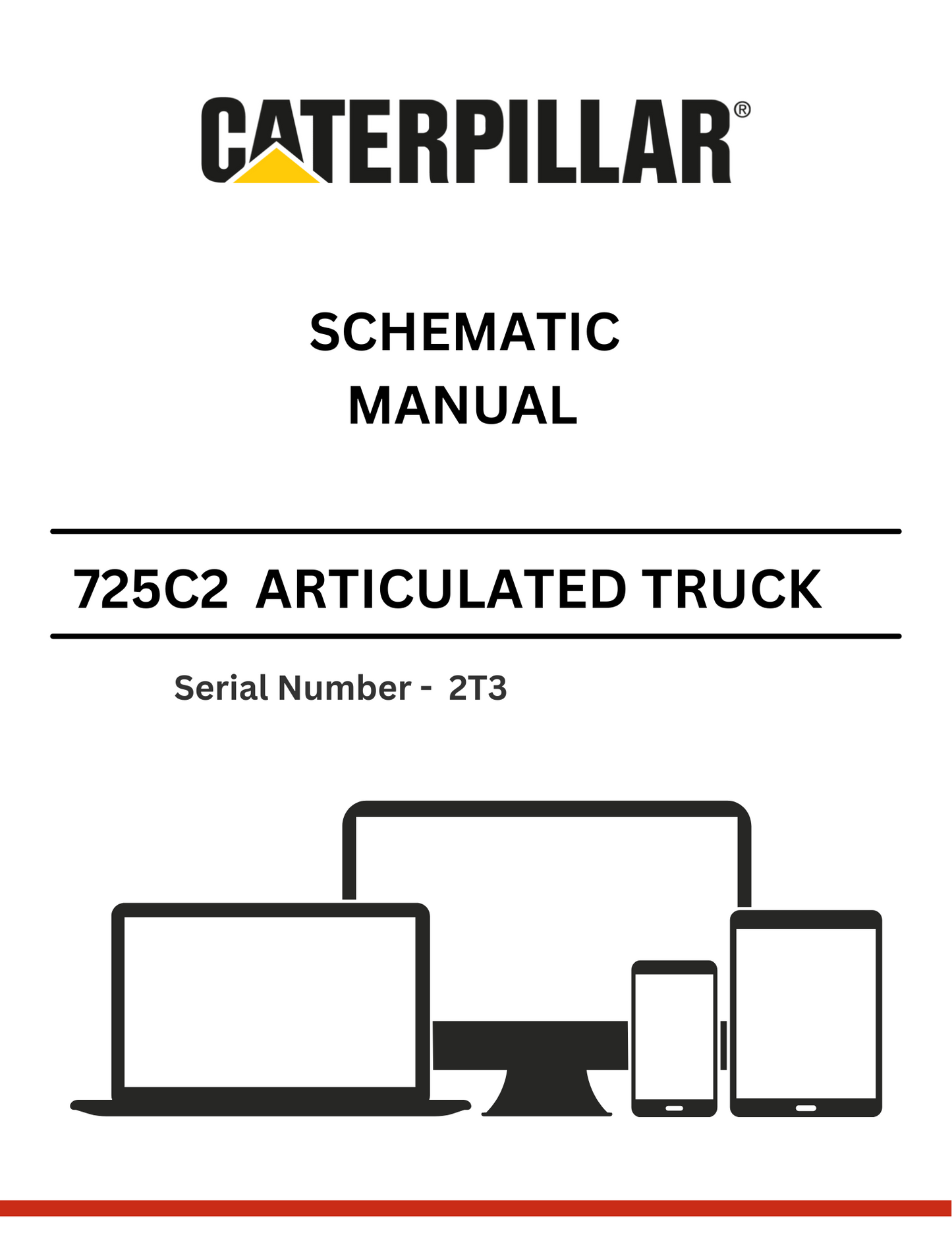 CAT 725C2 ARTICULATED TRUCK SCHEMATIC MANUAL S/N - 2T3