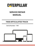 CAT 740B ARTICULATED TRUCK SERVICE REPAIR MANUAL S/N - T4R