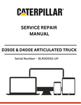 CAT SUPPLEMENT FOR D350E & D400E TRUCK WITH 3Z-5777 MODIFICATIONS SERVICE REPAIR MANUAL S/N - 9LR00001-UP
