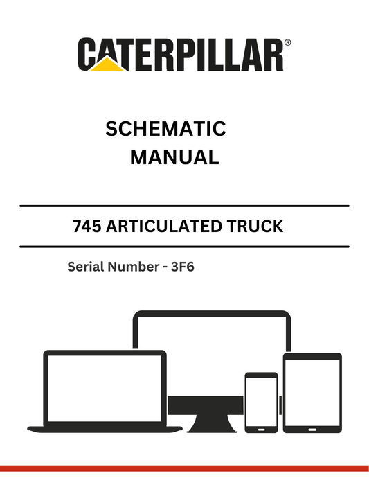 CAT 745 ARTICULATED TRUCK SCHEMATIC MANUAL S/N - 3F6