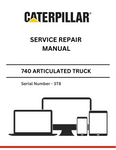 CAT 740 GC ARTICULATED TRUCK SERVICE REPAIR MANUAL S/N - 3T8