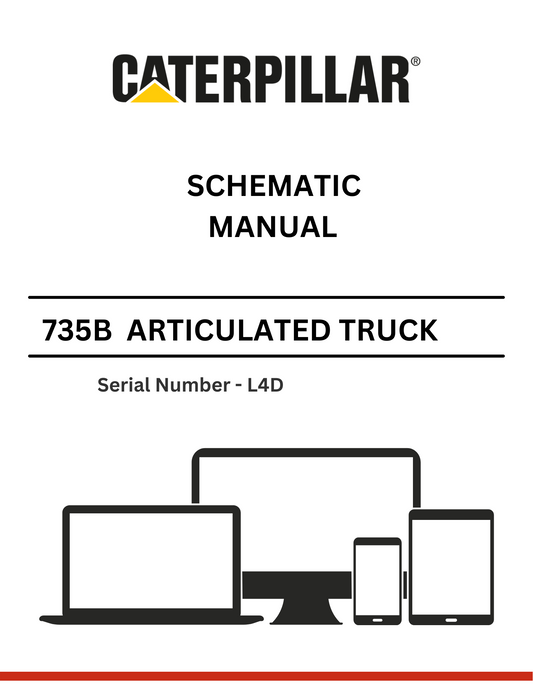 CAT 735B ARTICULATED TRUCK SCHEMATIC MANUAL S/N - L4D