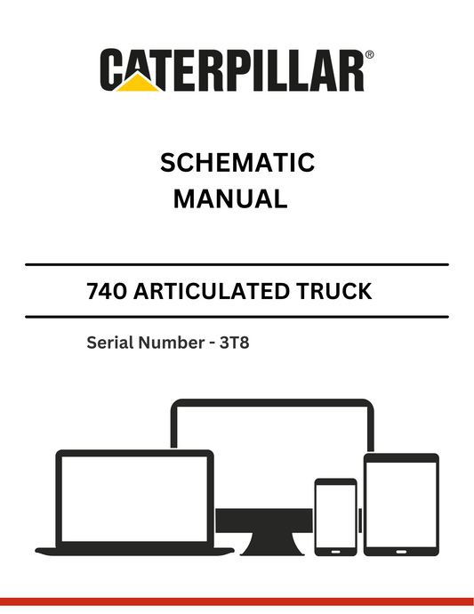 CAT 740 GC ARTICULATED TRUCK SCHEMATIC MANUAL S/N - 3T8