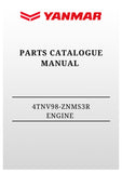 YANMAR 4TNV98-ZNMS3R ENGINE PARTS CATALOGUE MANUAL 50940311